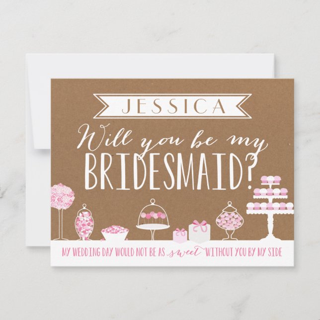 Will You Be My Bridesmaid | Bridesmaid Invitation (Front)