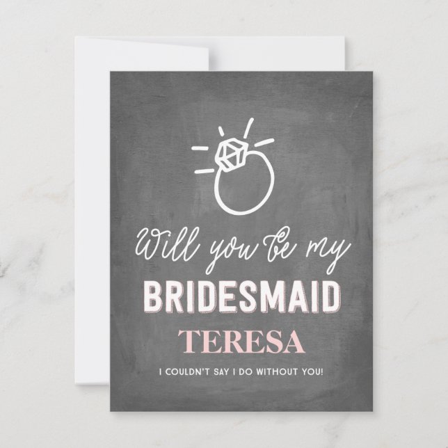 Will You Be My Bridesmaid | Bridesmaid Invitation (Front)