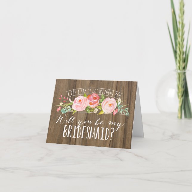Will You Be My Bridesmaid | Bridesmaid Invitation (Front)