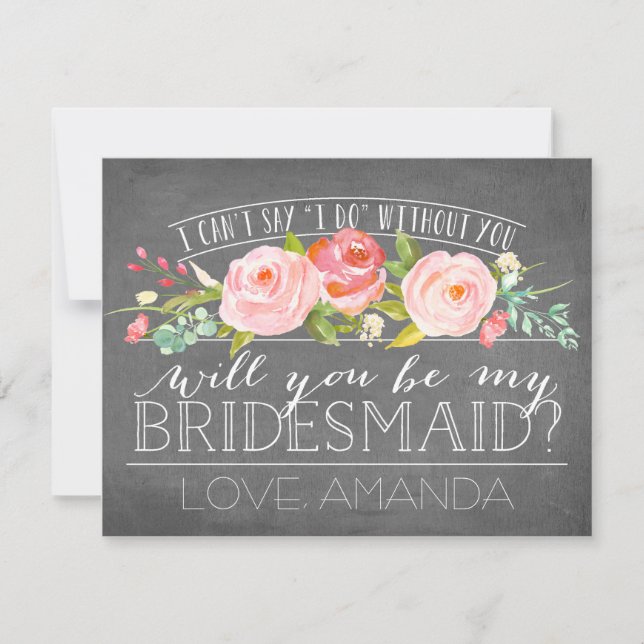 Will You Be My Bridesmaid | Bridesmaid Invitation (Front)