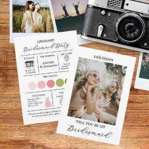 Will You Be My Bridesmaid Bridesmaid Proposal Card