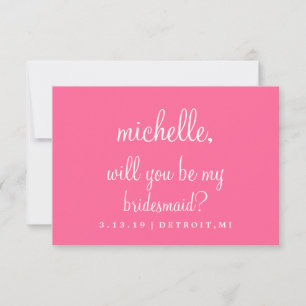 Will You Be My Bridesmaid Card