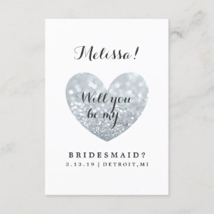 Will You Be My Bridesmaid Card - Glitter Fab