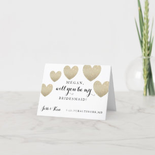 Will You Be My Bridesmaid Card - Heart Fab