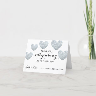 Will You Be My Bridesmaid Card - Heart Fab