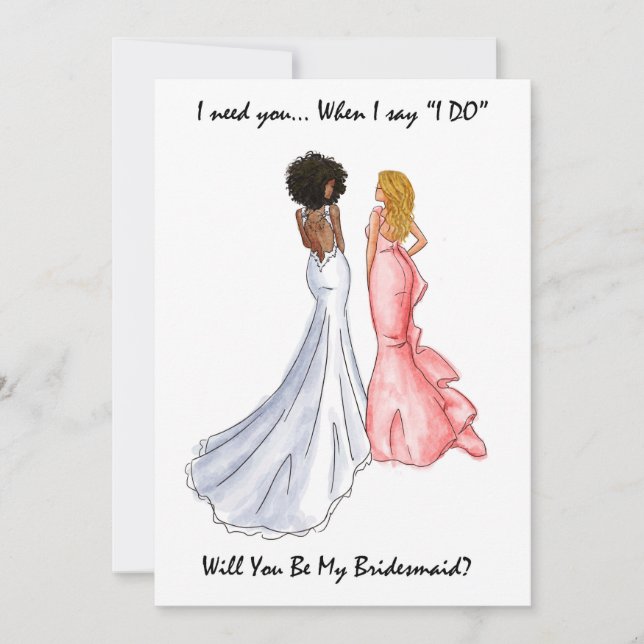 Will You Be My Bridesmaid Card- Invitation (Front)