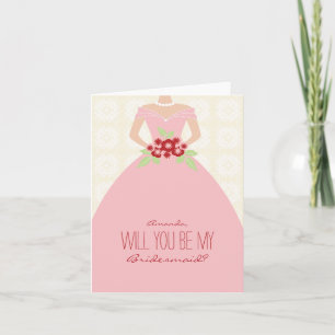 Will You Be My Bridesmaid Card (light pink)