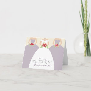 Will You Be My Bridesmaid Card (lilac)