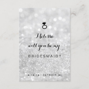 Will You Be My Bridesmaid Card - Lit Fab Silver