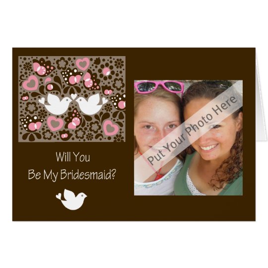 Will You Be My Bridesmaid Card Love Birds