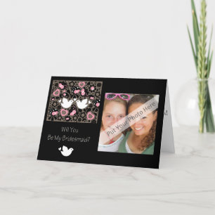 Will You Be My Bridesmaid Card Love Birds