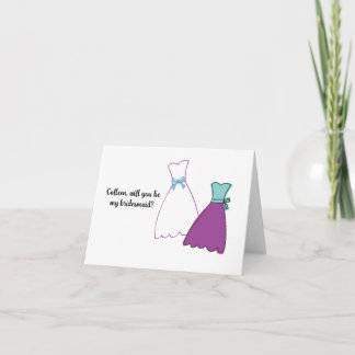 Will you be my bridesmaid card personalized