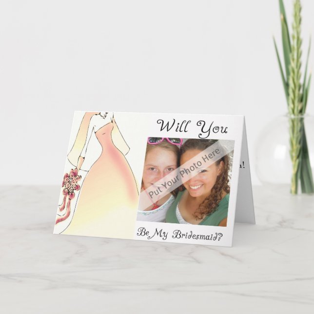 Will You Be My Bridesmaid Card-Personalized Invitation (Front)