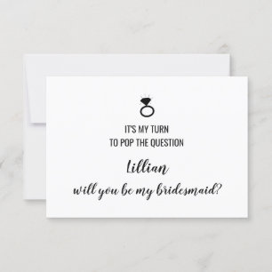 Will You Be My Bridesmaid Card - Pop The Question