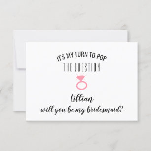 Will You Be My Bridesmaid Card - Pop The Question