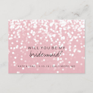 Will You Be My Bridesmaid Card - Sparkling Pink