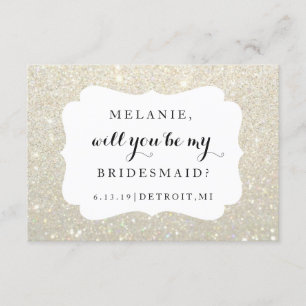 Will You Be My Bridesmaid Card -Wedding Day WGold