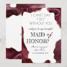 will you be my bridesmaid classy card white