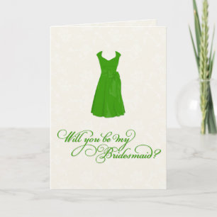 "Will you be my Bridesmaid?" (CUSTOM DRESS COLOR!) Invitation
