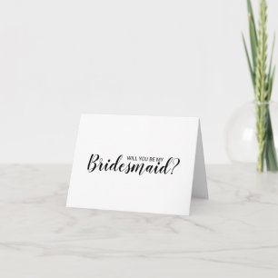 Will You Be My Bridesmaid? Elegant Proposal Card