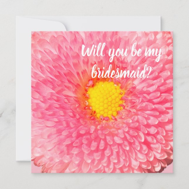 Will you be my  bridesmaid floral  card (Front)