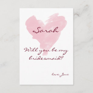 Will You Be My Bridesmaid  / Flower Girl Card