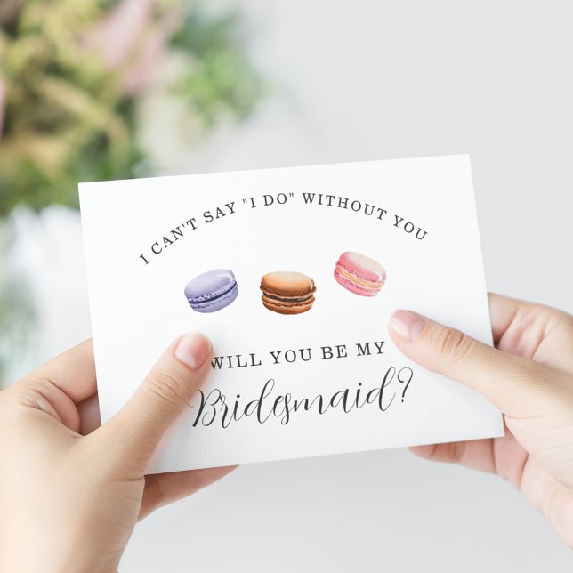 Will You Be My Bridesmaid? French Macaron Invitation (Creator Uploaded)
