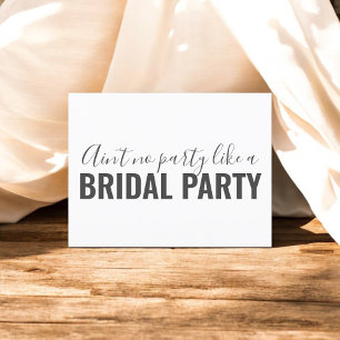 Will You Be My Bridesmaid Funny White Invitation  Postcard