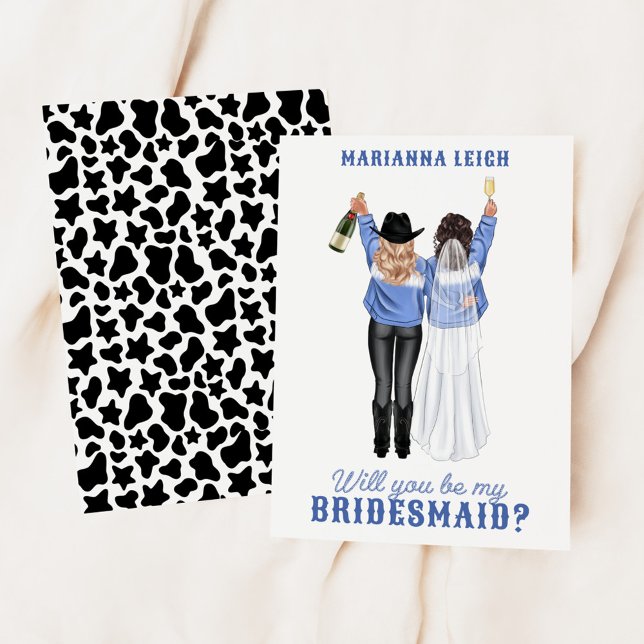Will You Be My Bridesmaid? Girls in Denim Invitation (Creator Uploaded)