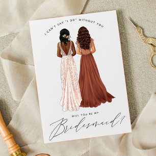 Will You Be My Bridesmaid? Girls in Gowns Invitation