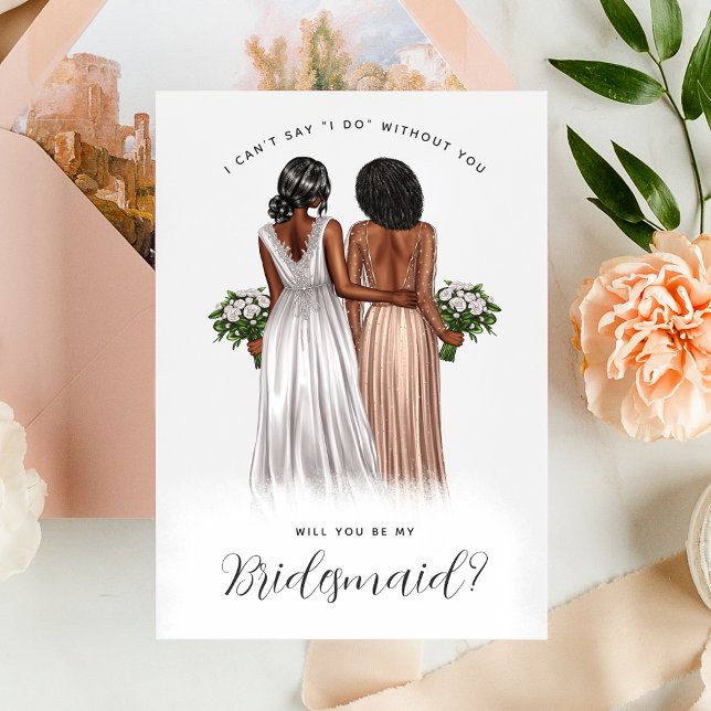 Will You Be My Bridesmaid? Girls in Gowns V2 Invit Invitation (Creator Uploaded)