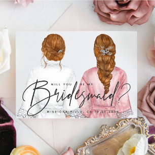 Will You Be My Bridesmaid? Girls in Robes card