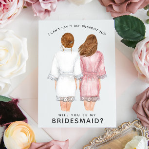 Will You Be My Bridesmaid? Girls in Robes card