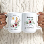 Will you be my Bridesmaid? Girls In Robes Floral C Coffee Mug<br><div class="desc">These gorgeous mugs will definitely wow your future bridal party! See the whole collection for more customizations!</div>