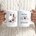 Will you be my Bridesmaid? Girls In Robes Floral Coffee Mug<br><div class="desc">These gorgeous mugs will definitely wow your future bridal party! See the whole collection for more customizations!</div>