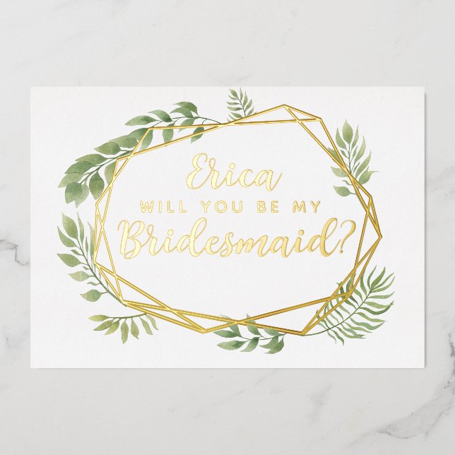 Will You Be My Bridesmaid? Greenery & foliage (Front)