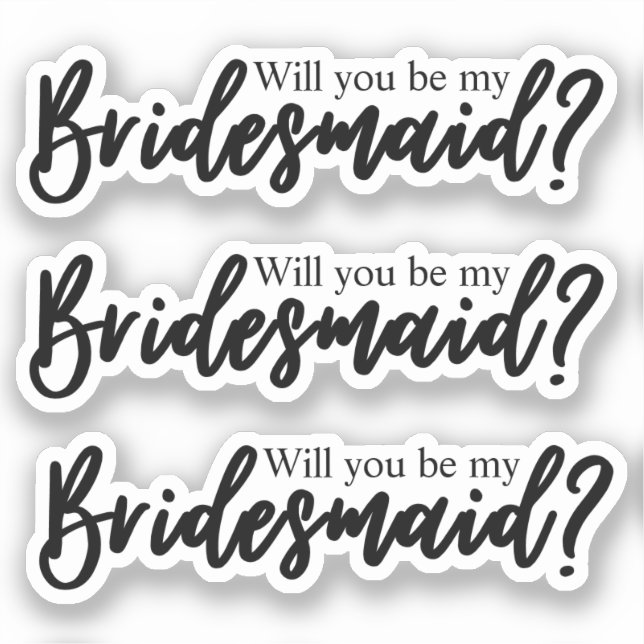 Will You Be My Bridesmaid handwritten (Front)