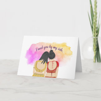 Will you be my bridesmaid - Indian girls Invitation