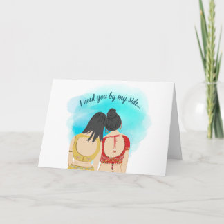 Will you be my bridesmaid - Indian girls Invitation