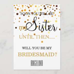 Will you be my bridesmaid? invitation