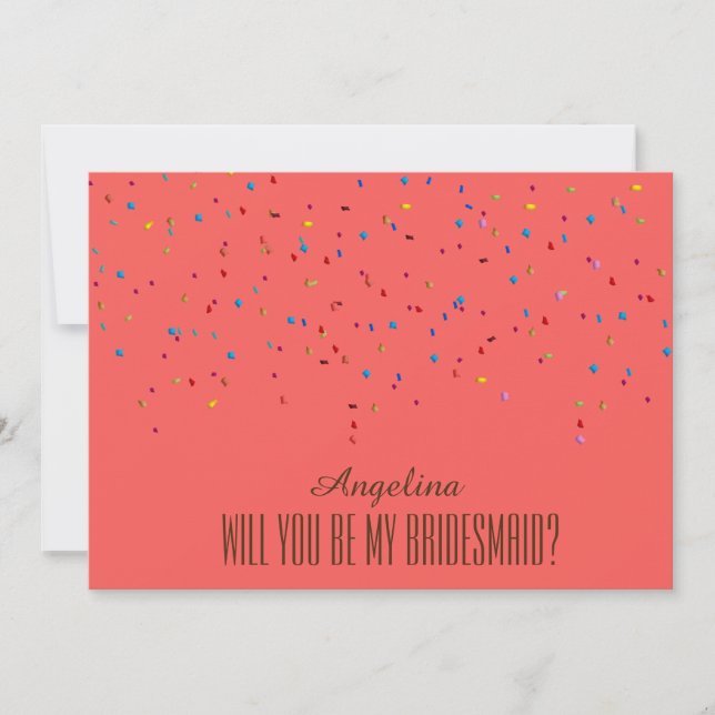 Will you be my bridesmaid? invitation (Front)