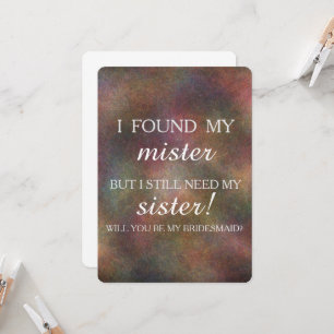Will you be my bridesmaid? invitation