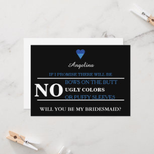 Will you be my bridesmaid? invitation