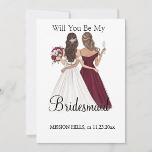 Will You Be My Bridesmaid Invitation