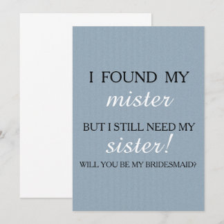 Will you be my bridesmaid? invitation