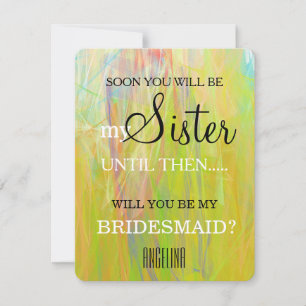 Will you be my bridesmaid? invitation
