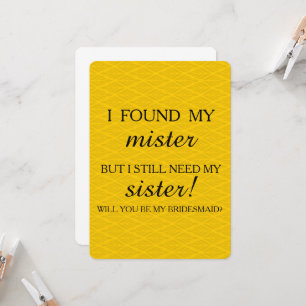 Will you be my bridesmaid? invitation