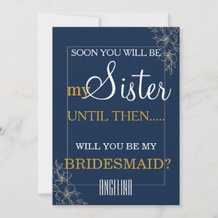 Will you be my bridesmaid? invitation