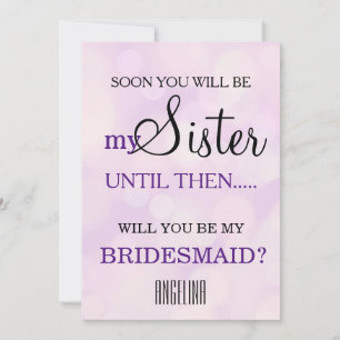 Will you be my bridesmaid? invitation