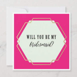 WILL YOU BE MY BRIDESMAID? invitation